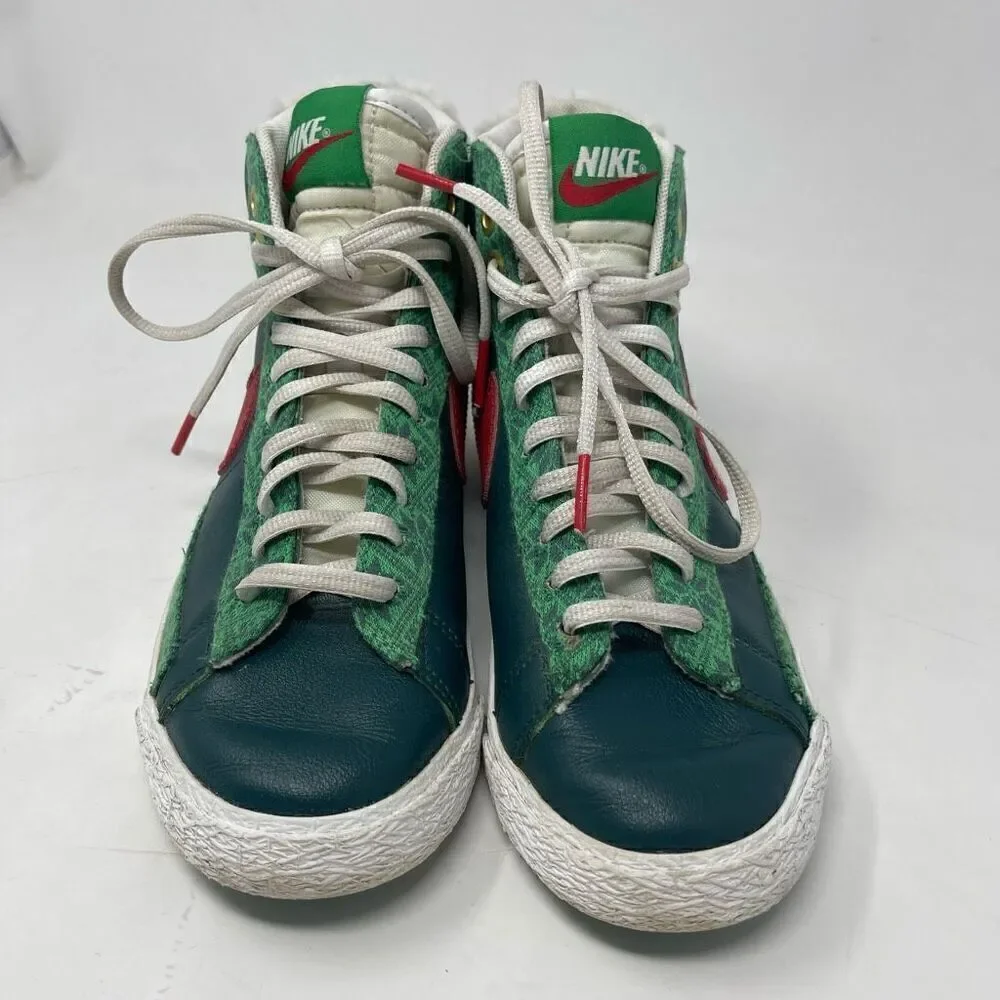 Nike Blazer Mid 77 Vintage Green Red Nordic Christmas Youth 3.5